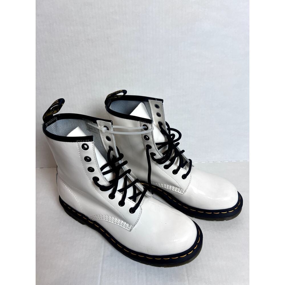 Dr. Martens 1460 Lace-Up Combat Boots White Women's Size 9